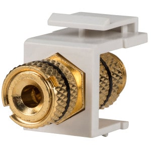 Main product image for DataComm 20-3106-WH/BK Keystone Binding Post White w 261-564